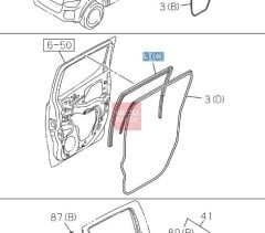 Fitil D-max Cam Arka Sol Çerçeve 2020- Orjinal (3C)