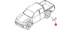 D-max Fitil Cam Sıyırıcı Dış Arka Sol 2004-2012