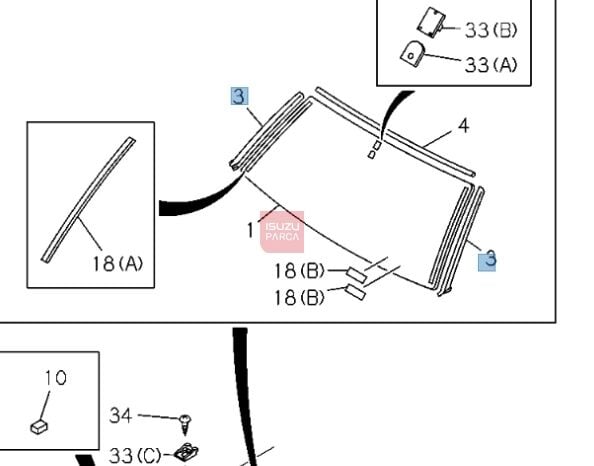 D-max Fitil Ön Cam Sağ 2004-2012
